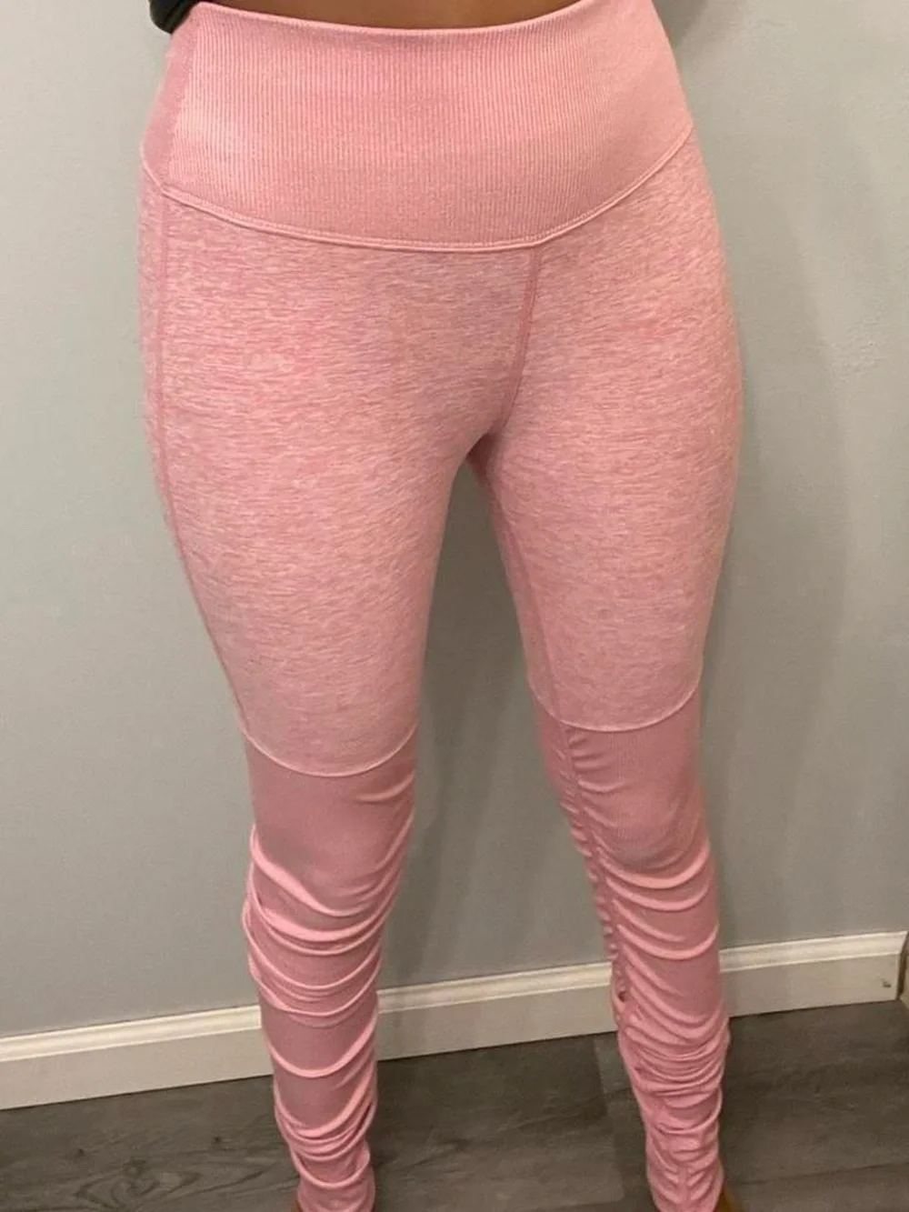 ALO Yoga Goddess Pink Ruched Leggings